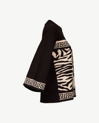 Passioni - Pullover - Coll - Zwart met licht beige