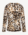 Passioni - Pullover - Ronde hals - Zwart met taupe, beige en off-white