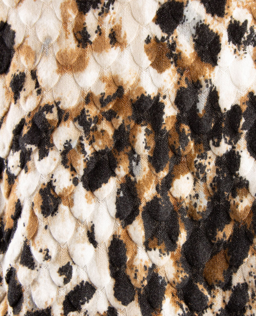 Passioni - Pullover - Ronde hals - Zwart met taupe, beige en off-white