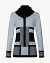Passioni - Pullover - Coll - Ice blue en zwart