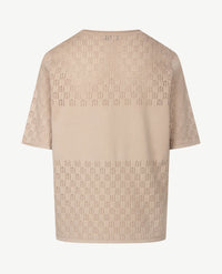 Passioni - Pullover - Ronde hals - Ajour - Beige