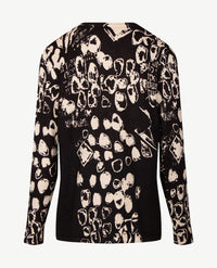 Passioni - Twinset -  Gebreid - Zwart en beige