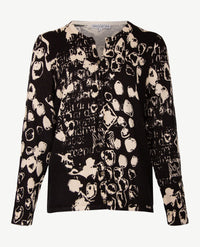Passioni - Twinset -  Gebreid - Zwart en beige