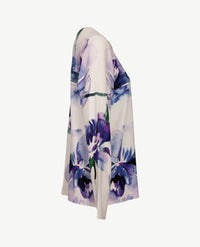 Passioni - Twinset - Ronde hals - Groen, lila, paars en off-white