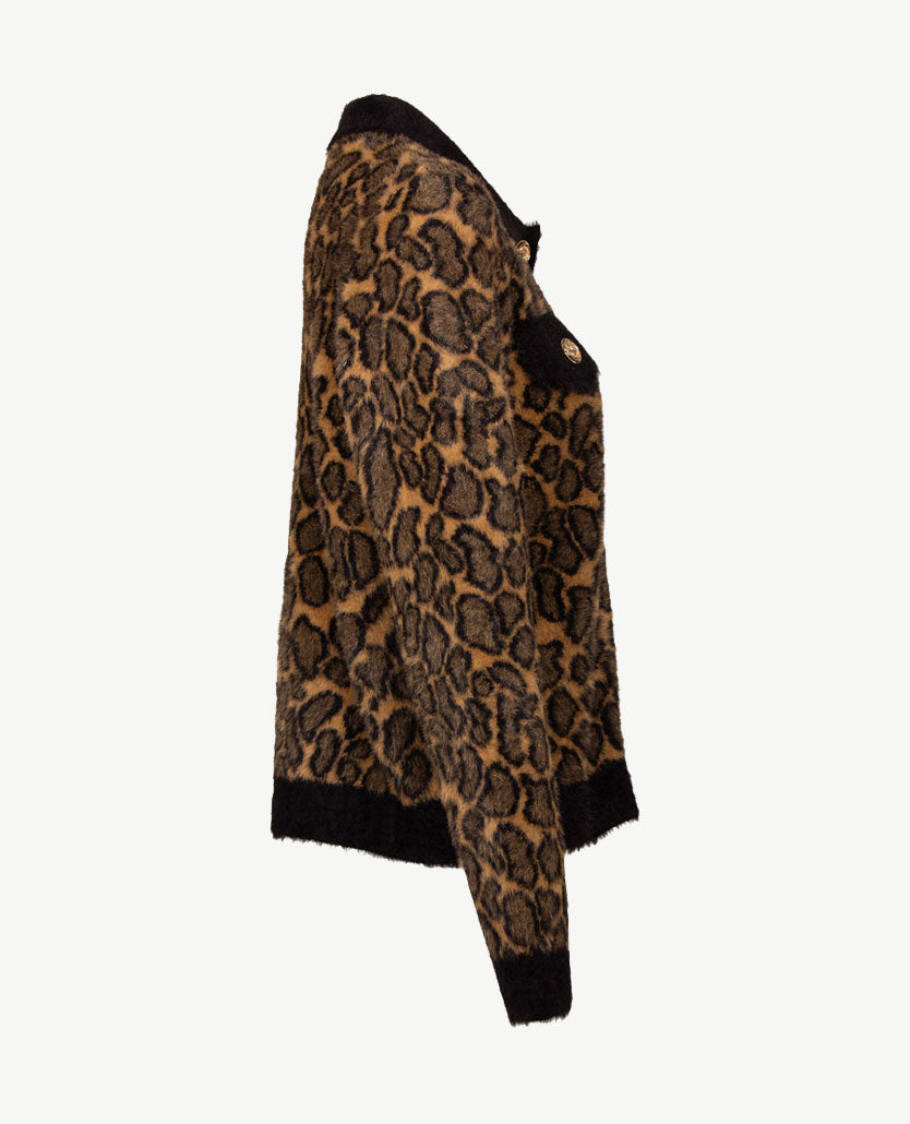 Passioni - Vest - Gebreid - Tiger met zwart