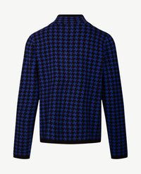 Passioni - Vest - Gebreid - Royal blue met zwart
