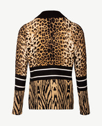Passioni - Vest met rits - Gebreid - Zwart, off-white en beiges