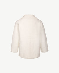 Passioni - Vestjasje - Gebreid met faux bont - Off - white