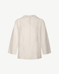 Passioni - Vestjasje - Gebreid met faux bont - Off - white