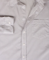 No Buttons®  by D.Y.P - Overhemd met klittenbandsluiting - Ruitje grijs met wit