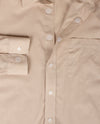 No Buttons®  by D.Y.P - Overhemd met klittenbandsluiting - Pepitaruitje beige en wit