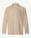 No Buttons®  by D.Y.P - Overhemd met klittenbandsluiting - Pepitaruitje beige en wit