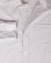 No Buttons®  by D.Y.P - Overhemd met klittenbandsluiting - Patrick - Dessin wit met zwart, grijs en blauw