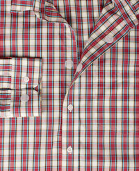 No Buttons®  by D.Y.P - Overhemd met klittenbandsluiting - Patrick - Ruitje met rood, blauw en wit