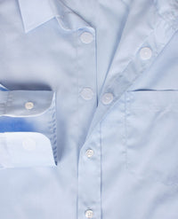 No Buttons®  by D.Y.P - Overhemd met klittenbandsluiting - Patrick - Licht blauw