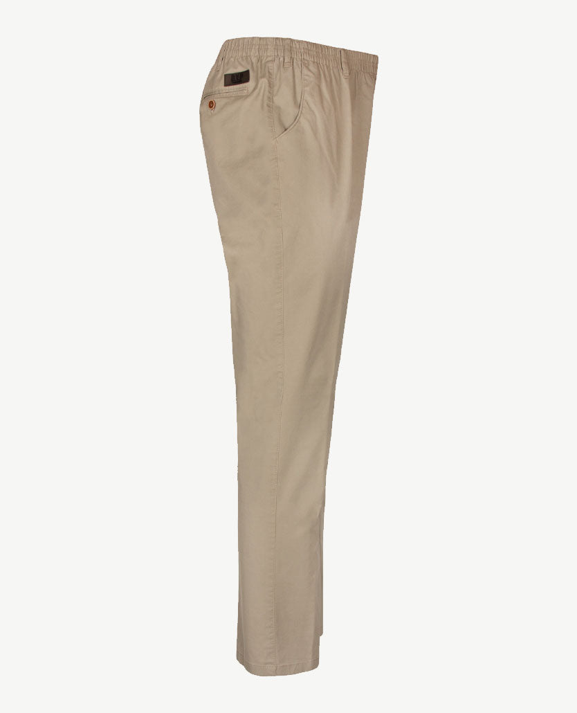 D.Y.P. - Philip - Instapbroek heren met elastische band - Katoen - Licht taupe