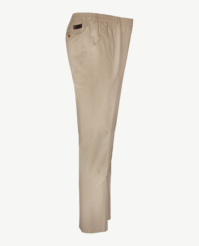 D.Y.P. - Philip - Instapbroek heren met elastische band - Katoen - Licht taupe