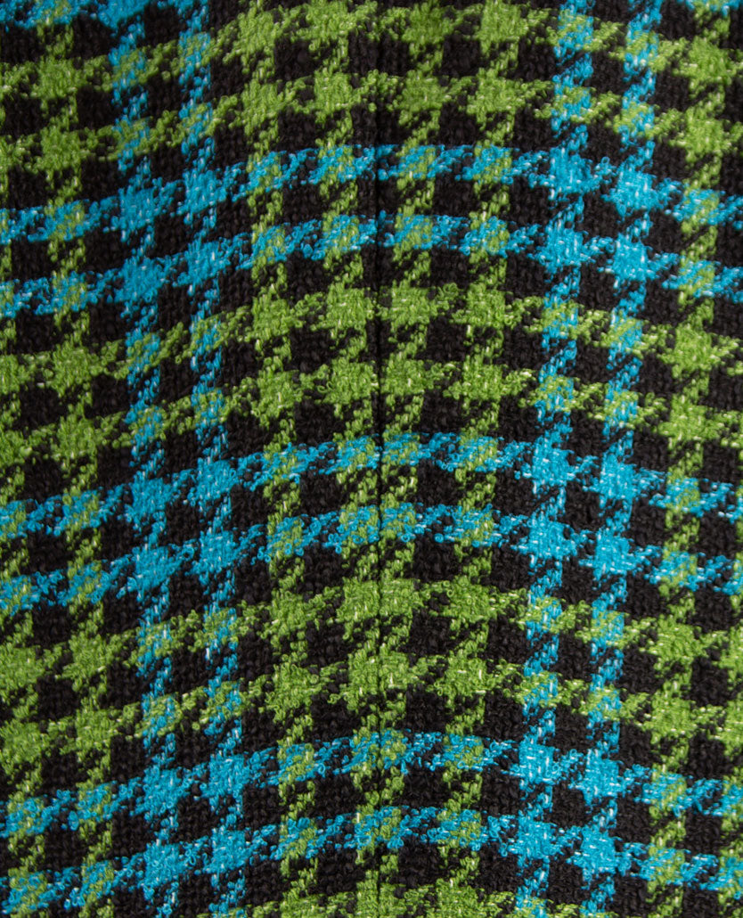 Rabe - Vestjasje  met zakjes - Pied de cocq met turquoise, zwart en groen