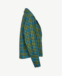 Rabe - Vestjasje  met zakjes - Pied de cocq met turquoise, zwart en groen