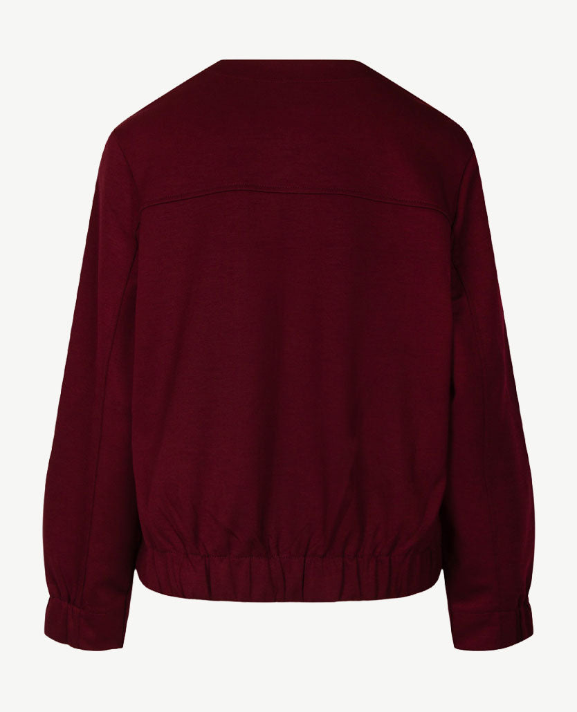 Rabe - Damesvest met rits en zakken - Merlot