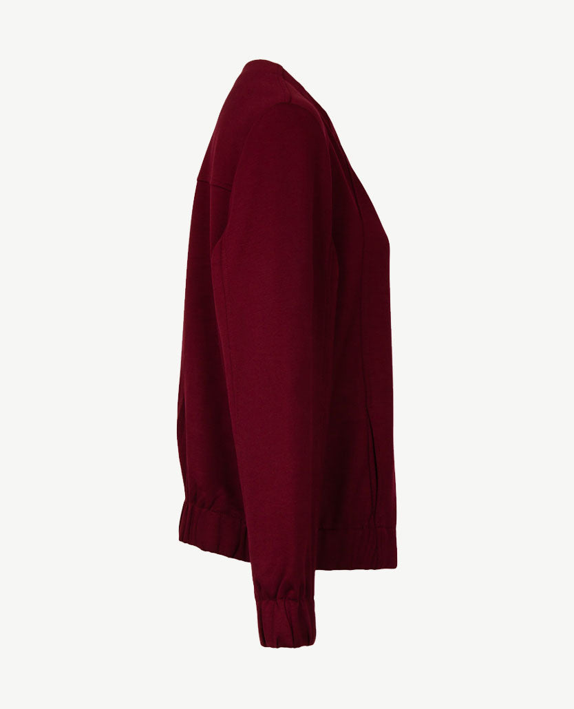 Rabe - Damesvest met rits en zakken - Merlot