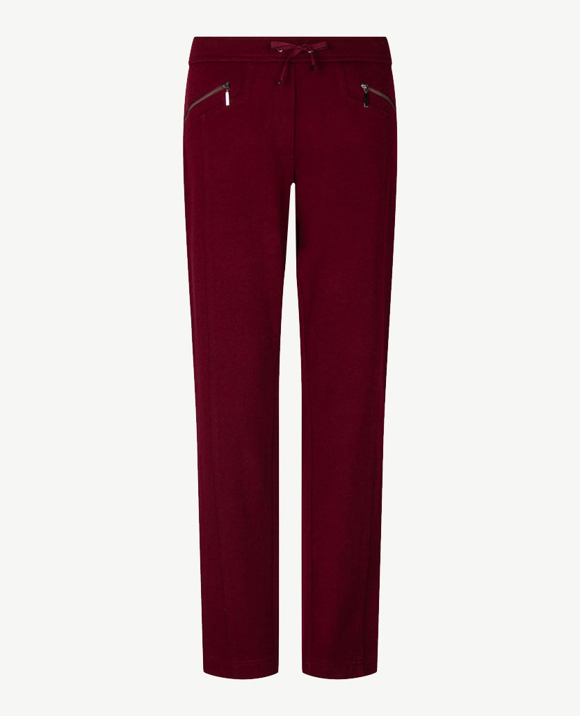 Rabe - Instapbroek dames - Travelkwaliteit - Korte lengte - Merlot
