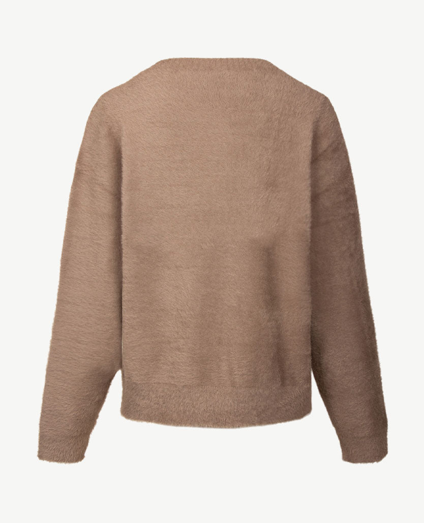 Rabe - Damesvest ronde hals - Taupe