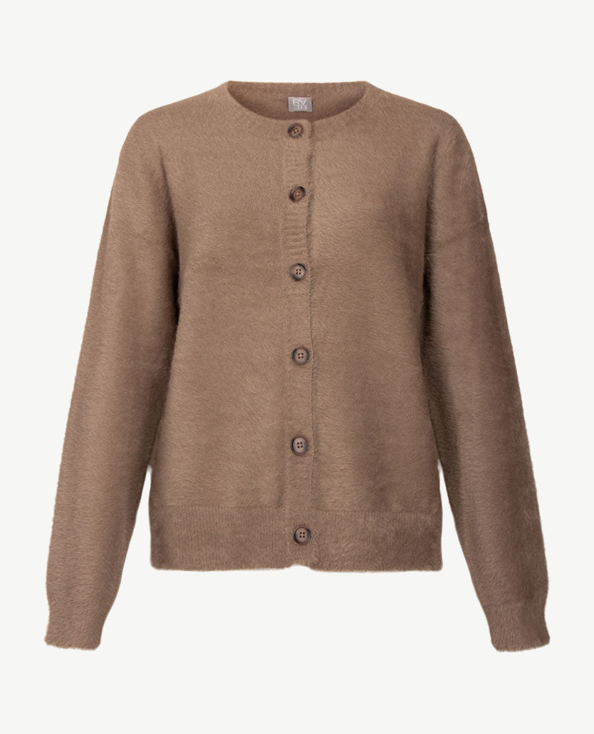 Rabe - Damesvest ronde hals - Taupe