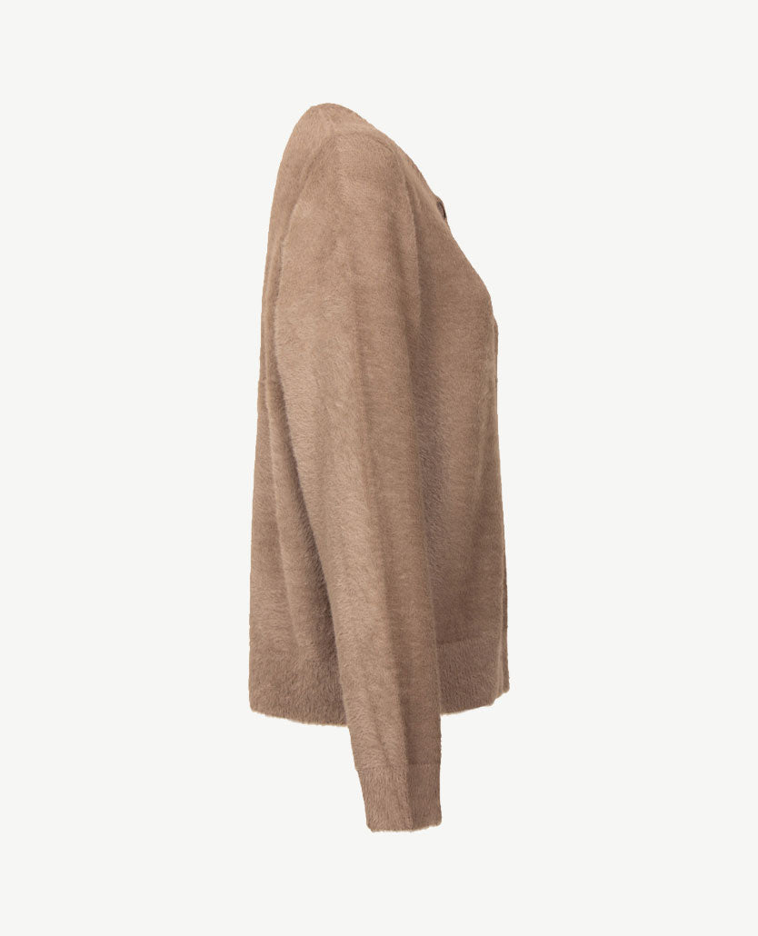 Rabe - Damesvest ronde hals - Taupe