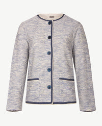 Rabe - 'Chanel' vestje  met zakjes - Denim, blauwen en wit