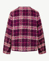 Rabe - Vest 'Chanel' - Bouclé met paars, burgundy, off-white en grijs