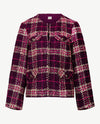 Rabe - Vest 'Chanel' - Bouclé met paars, burgundy, off-white en grijs