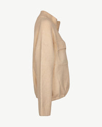 Rabe - Damesvest  met zakken - Bouclé biscuit