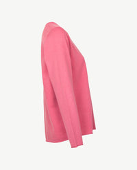 Rabe - Dunne damespullover - Ronde hals - Roze