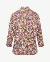 Rabe - Blouson met polokraag - Dots navy, cognac en off-white