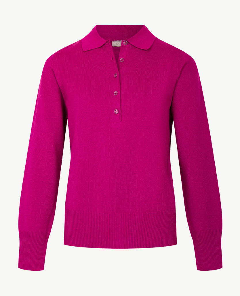 Rabe - Polo gebreid - Fuchsia