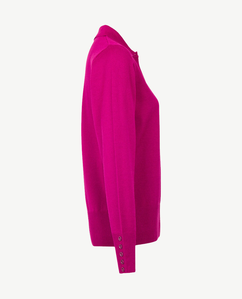 Rabe - Polo gebreid - Fuchsia