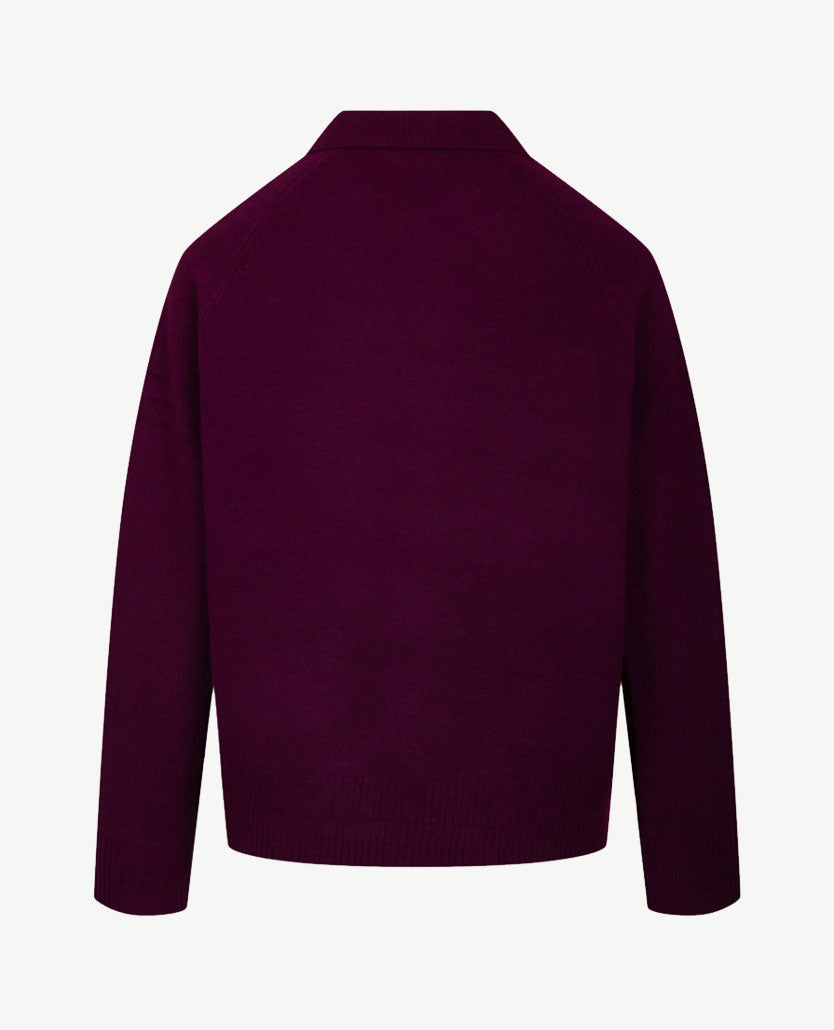 Rabe - Polo gebreid - Burgundy