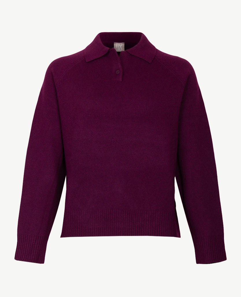 Rabe - Polo gebreid - Burgundy