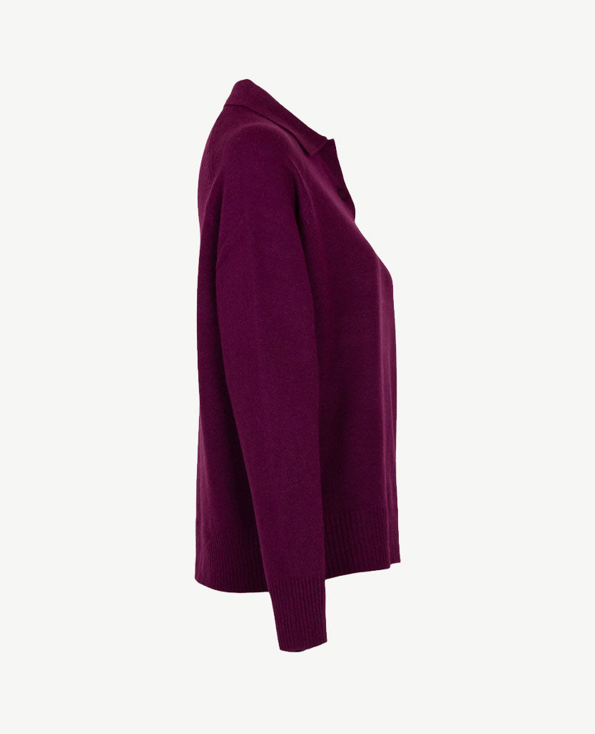 Rabe - Polo gebreid - Burgundy