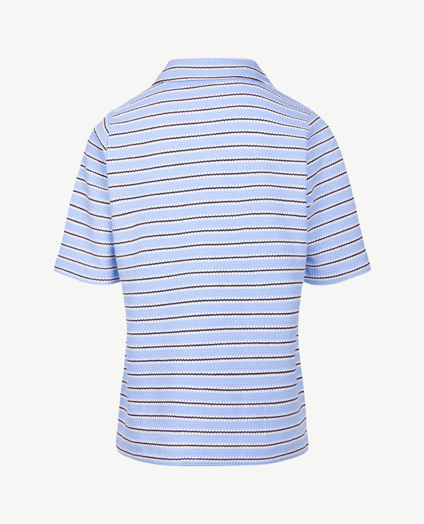 Rabe - Polo - Blue met choco en wit