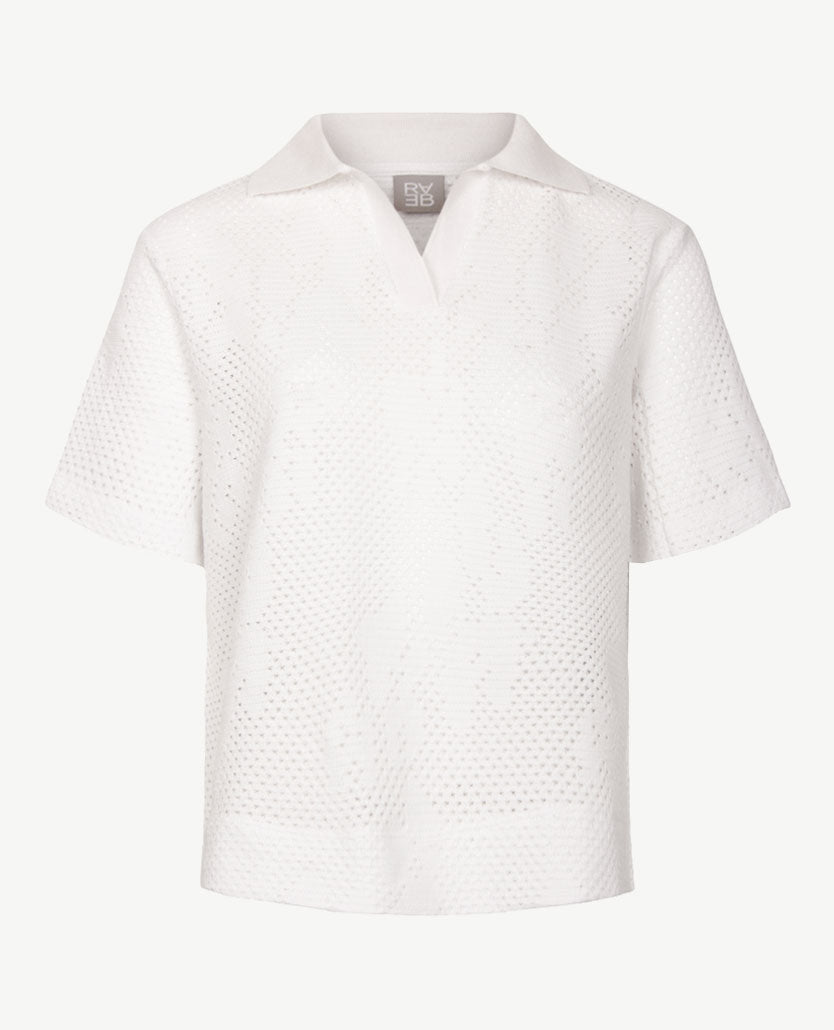 Rabe - Polo gebreid - Wit