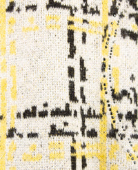 Rabe - Pullover - Ronde hals - Off-white, zwart en geel