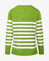 Rabe - Lichte pullover - Ronde hals - Mosgroen, off-white en glansdraadje