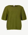 Rabe - Lichte pullover - Ronde hals - Mosgroen met glans