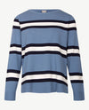 Rabe - Lichte pullover - Ronde hals - Ice blue met off-white en navy