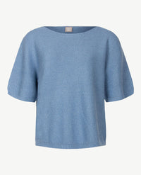Rabe - Lichte pullover - Ronde hals - Blue met glans