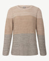 Rabe - Pullover - Ronde hals - Beiges met grijs en glansje
