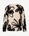 Rabe - Lichte pullover - Ronde hals - Zwart met off-white