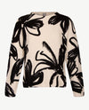Rabe - Lichte pullover - Ronde hals - Zwart met off-white
